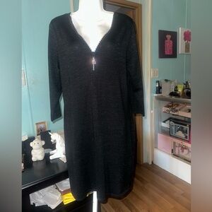 Allison Brittney Shimmering Black Dress